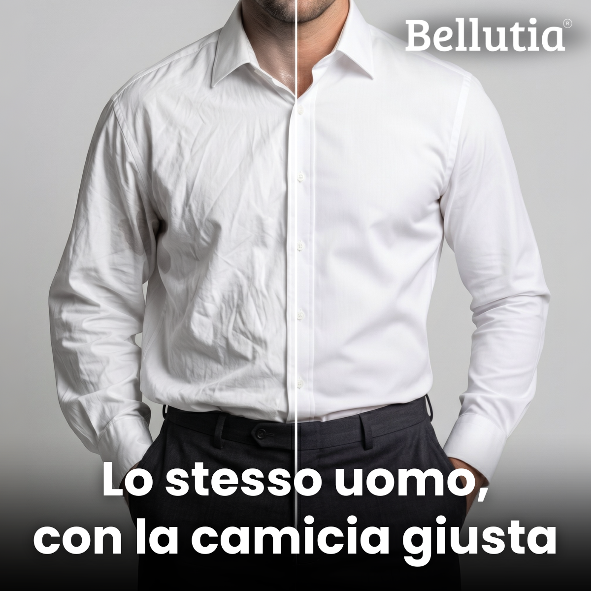 Camicia Antipiega a Taglio Aderente